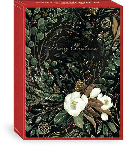 Merry Christmas Botanicals Boxed Cards - Set of 12
