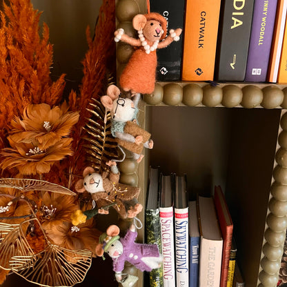 Handmade Felt Evelyn the Mouse Hanging Decoration - r. h. ballard shop & gallery