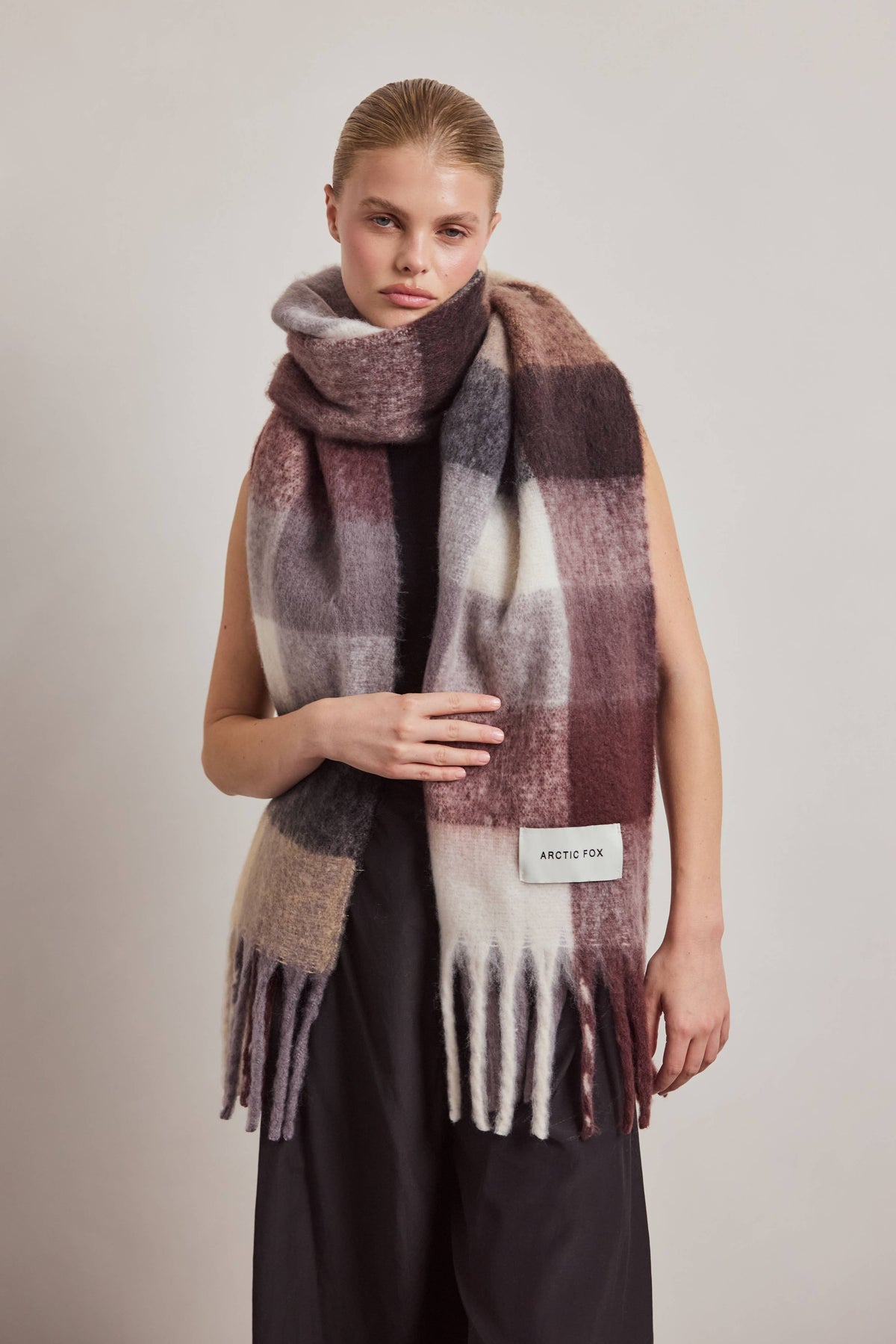 The Reykjavik Scarf - 100% Recycled - Dark Berry