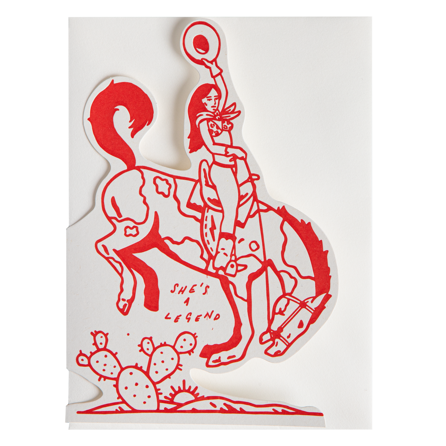She's A Legend Cowgirl | Cut-Out - Greeting Card - r. h. ballard shop & gallery