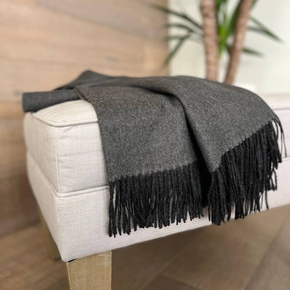 100% Baby Alpaca Wrap/Throw- Carbon - r. h. ballard shop & gallery