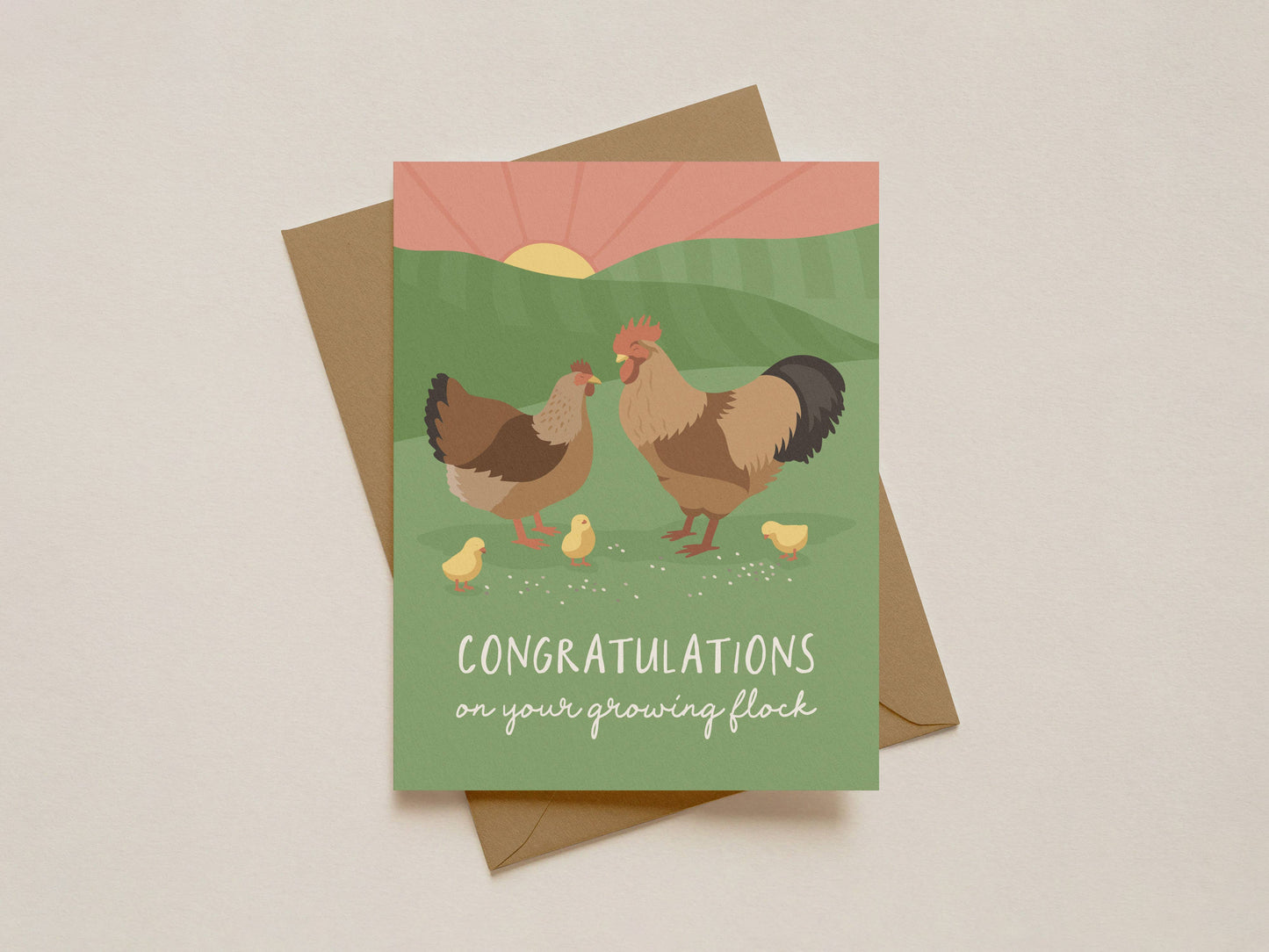 Growing Flock - New Baby Card - Cute Baby Shower Card - r. h. ballard shop & gallery