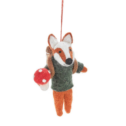 Handmade Felt Frankie Foraging Fox Decoration - r. h. ballard shop & gallery
