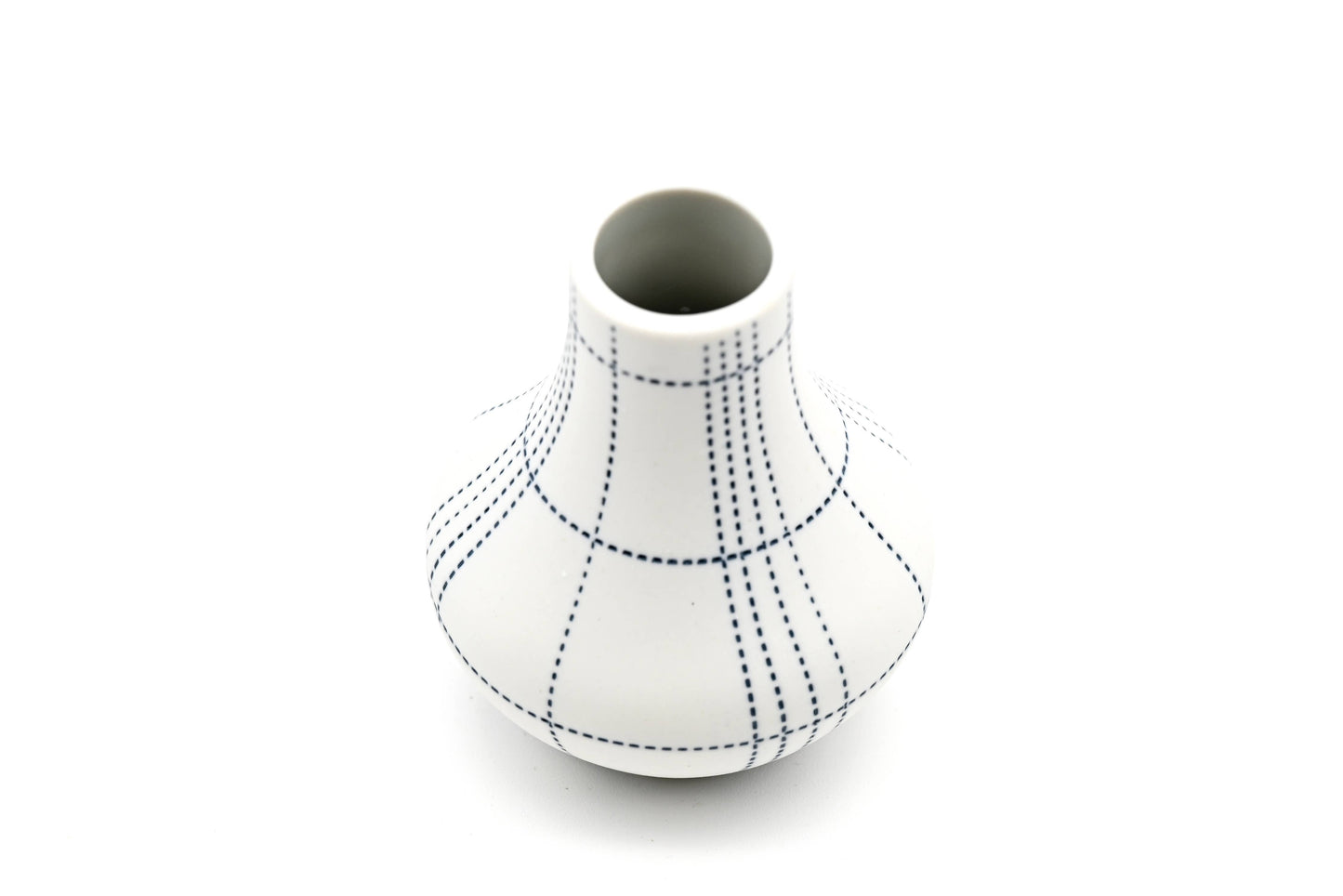 EVA Blue Dot Handcrafted Porcelain Bud Vase - r. h. ballard shop & gallery