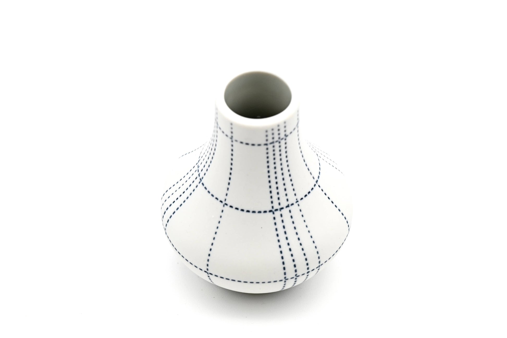 EVA Blue Dot Handcrafted Porcelain Bud Vase - r. h. ballard shop & gallery