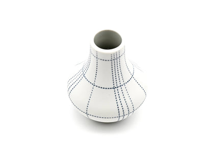 EVA Blue Dot Handcrafted Porcelain Bud Vase - r. h. ballard shop & gallery