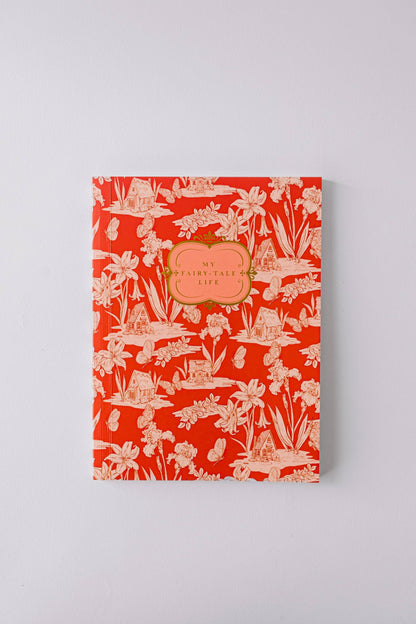 Fairy House Toile Softcover Notebook - Red - r. h. ballard shop & gallery