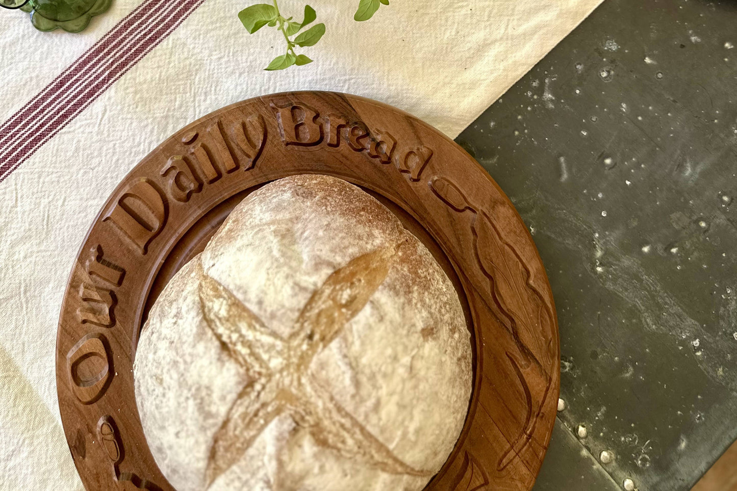 Vintage English Bread Board: Our Daily Bread, Medium, Natural