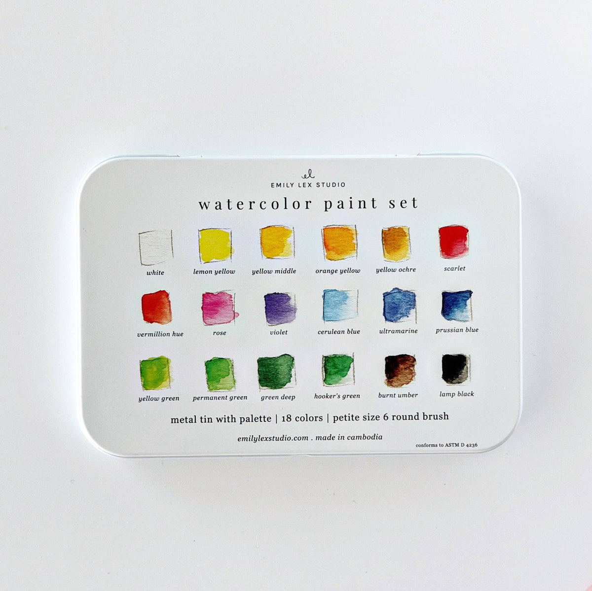 Watercolor Paint Set 18 Colors with Brush - r. h. ballard shop & gallery