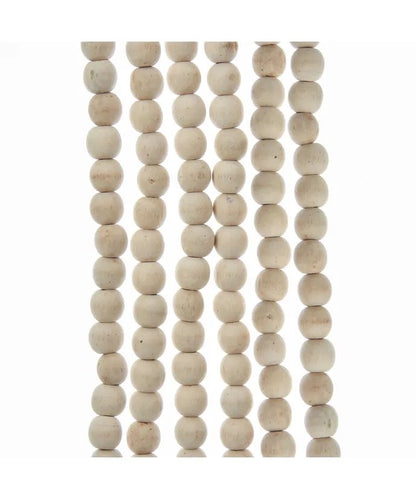 Natural Wood Bead Garland, 9 ft