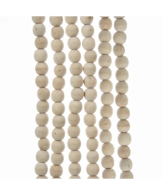 Natural Wood Bead Garland, 9 ft