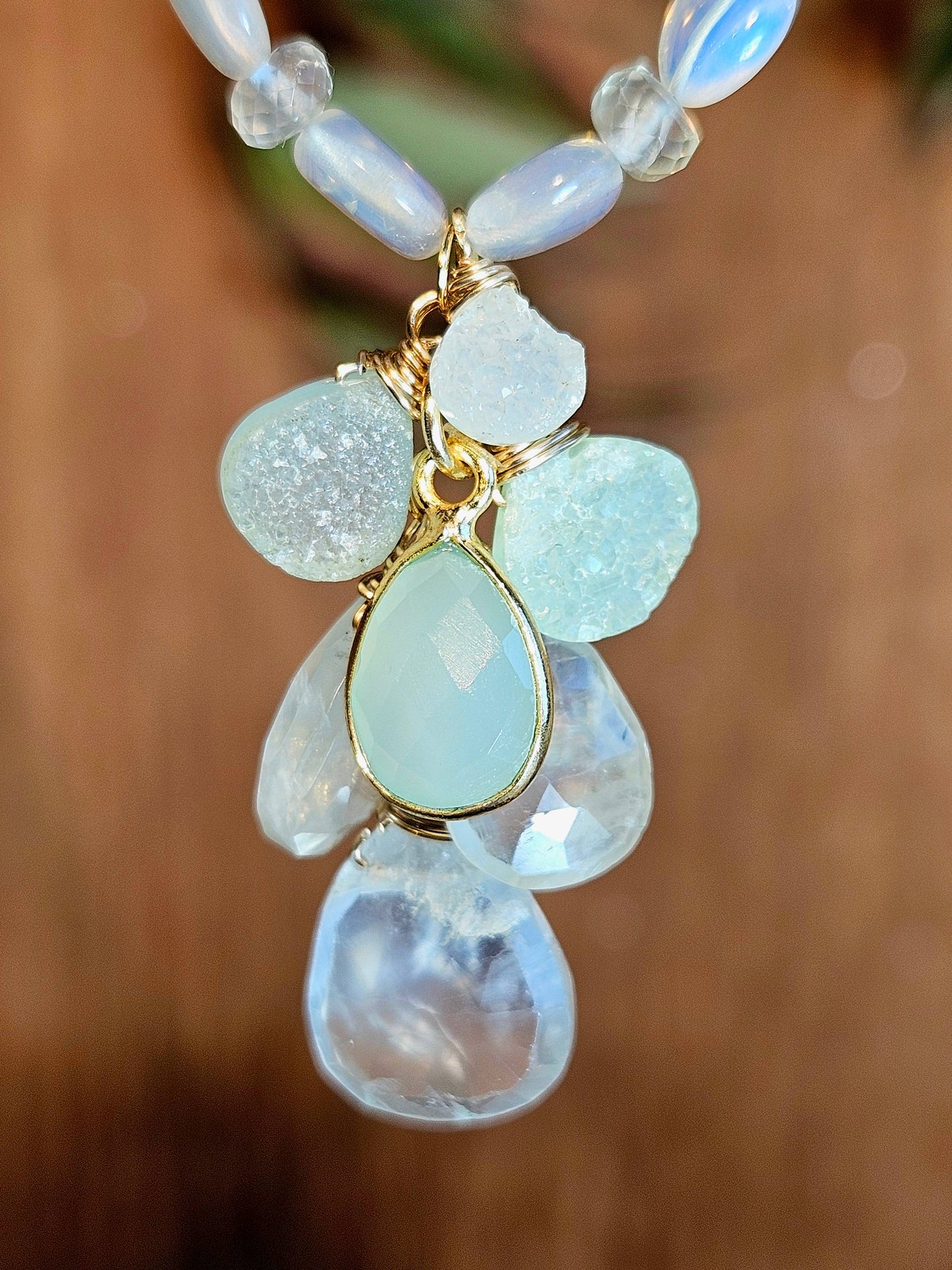Prehnite & Chalcedony Necklace