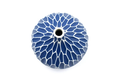 CONGO Branches Blue and White-Handcrafted Porcelain Bud Vase - r. h. ballard shop & gallery