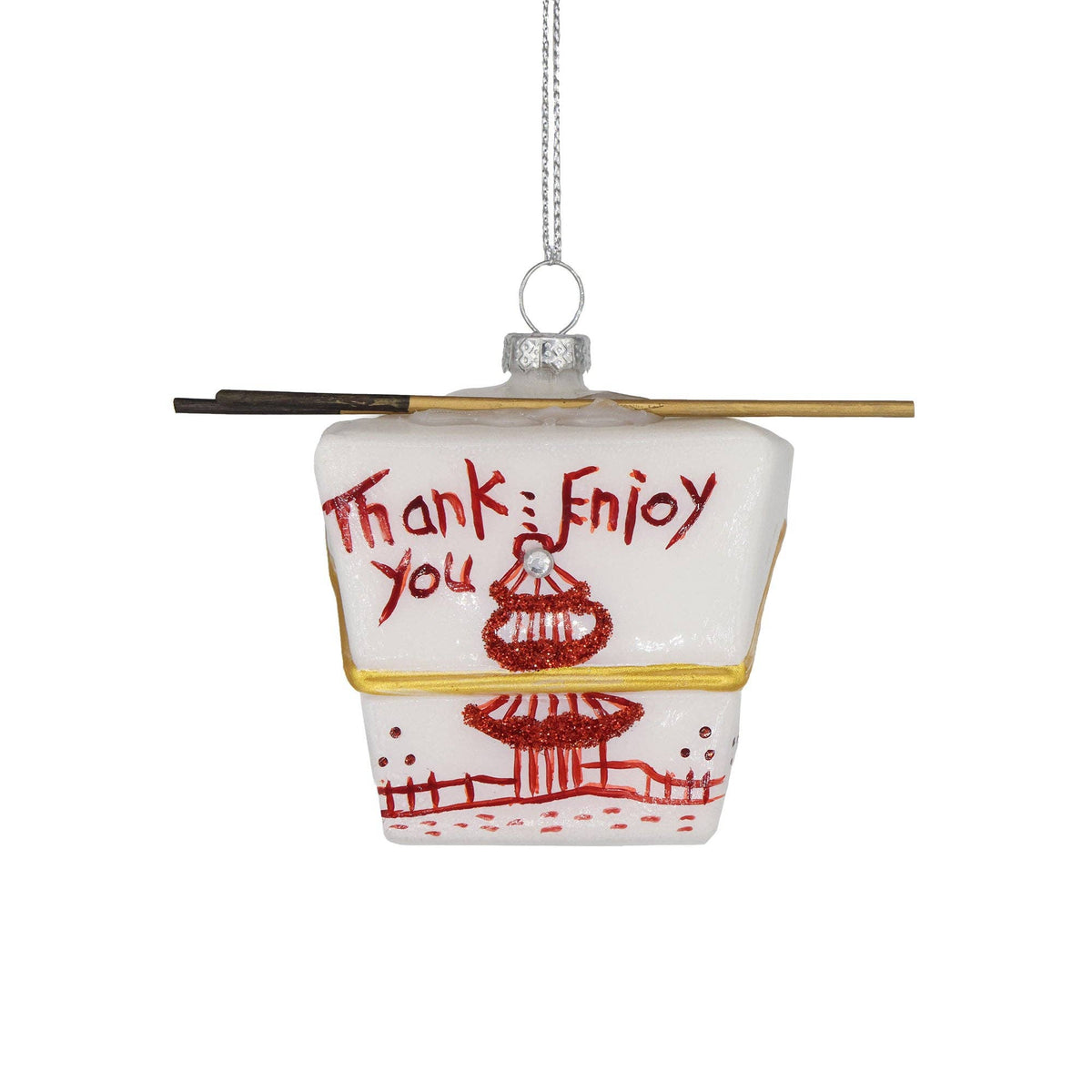 Chinese Take Out Holiday Ornament