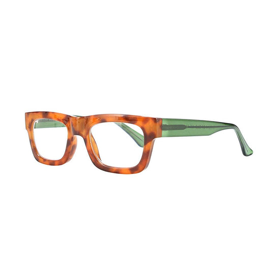 OLLIE | Amber Tortoise / Green | Blue Light Blocking: 2.50