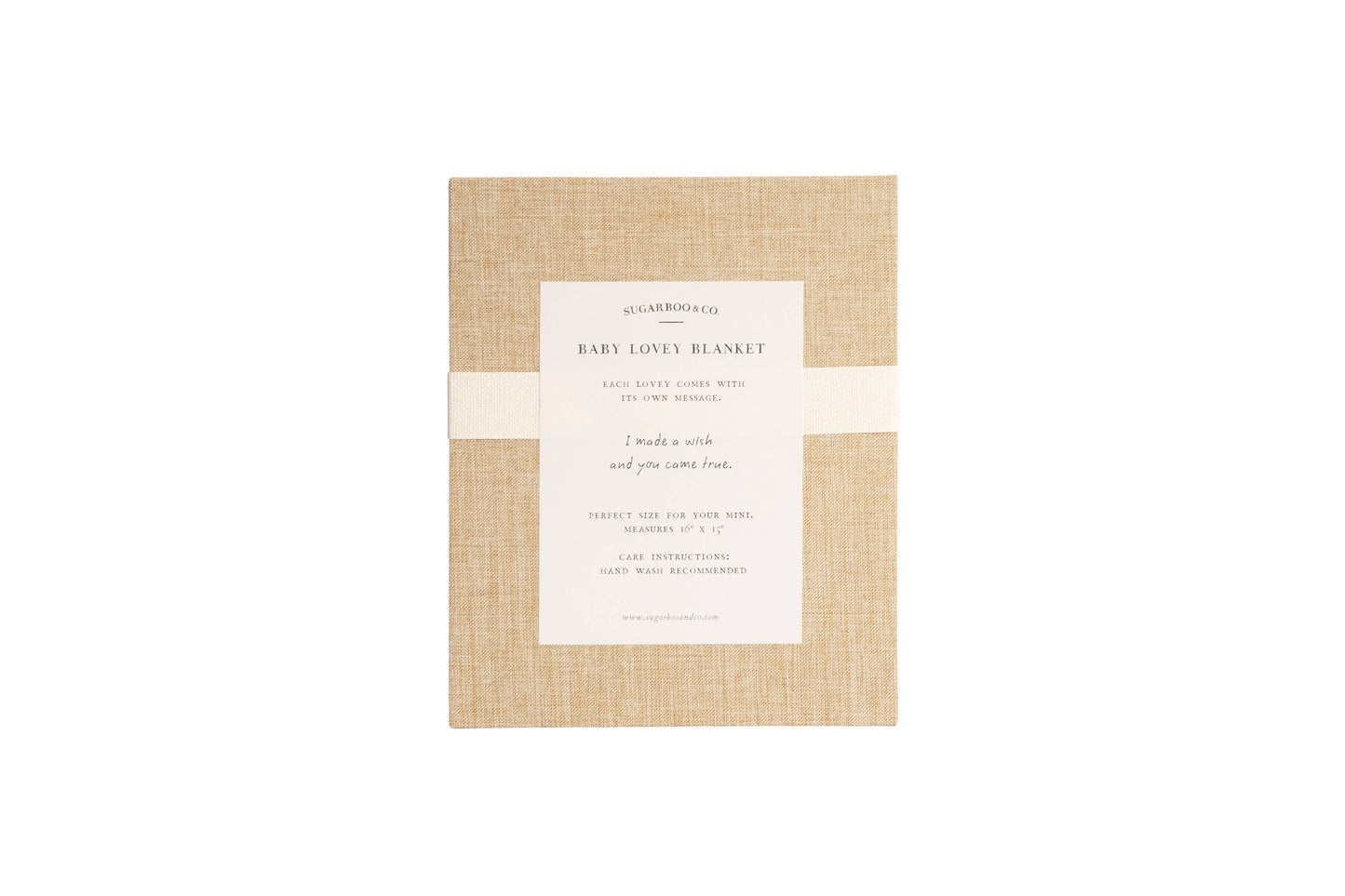 "How wonderful life is" Bunny Baby Lovey Blanket: White - r. h. ballard shop & gallery