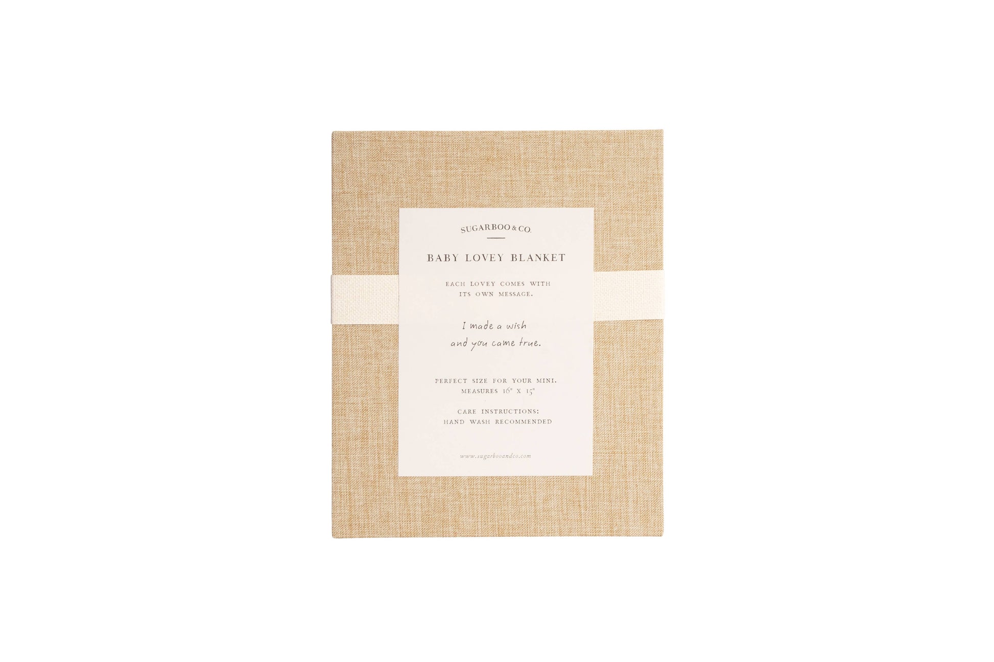 "How wonderful life is" Bunny Baby Lovey Blanket: White - r. h. ballard shop & gallery