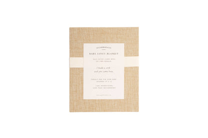 "How wonderful life is" Bunny Baby Lovey Blanket: White - r. h. ballard shop & gallery