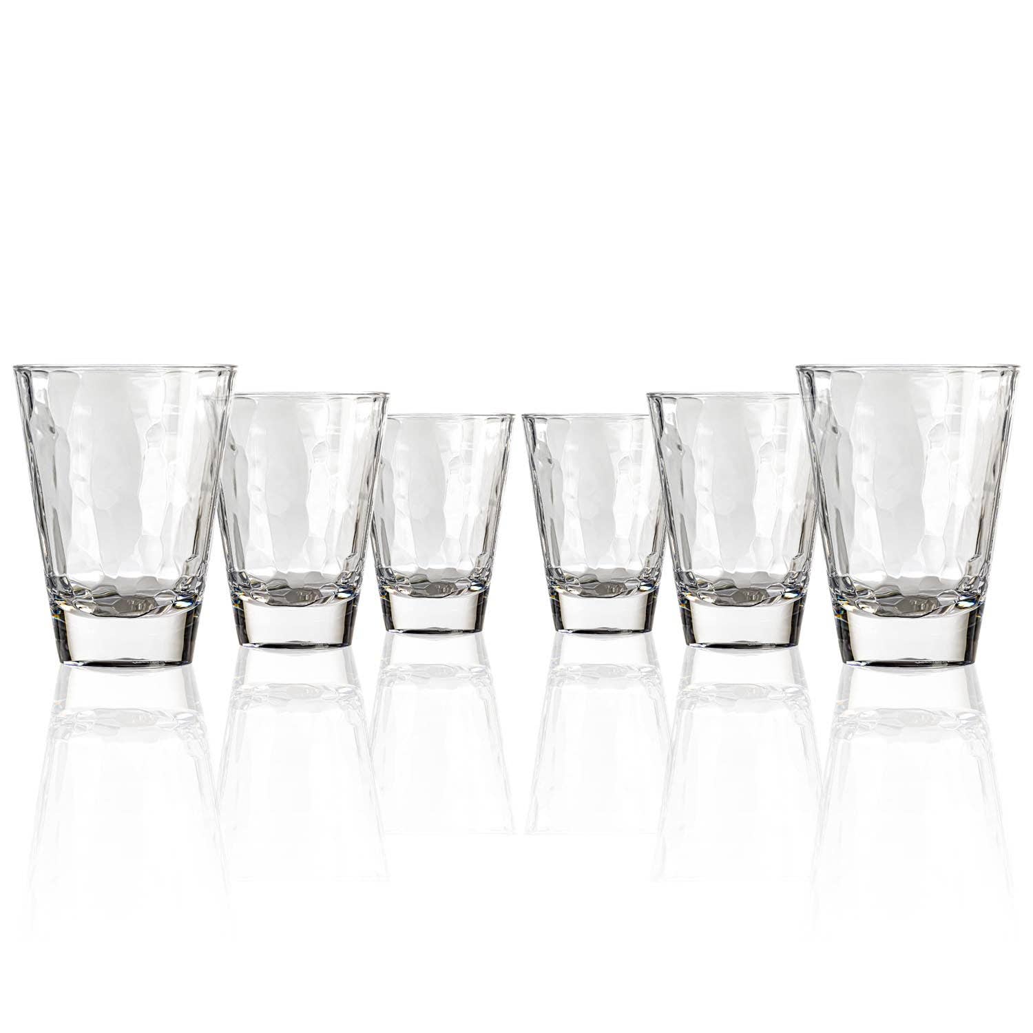 Cascade 12oz Clear Acrylic Tumbler Drinkware | Set of 6: 14oz / Clear / Tumbler - r. h. ballard shop & gallery
