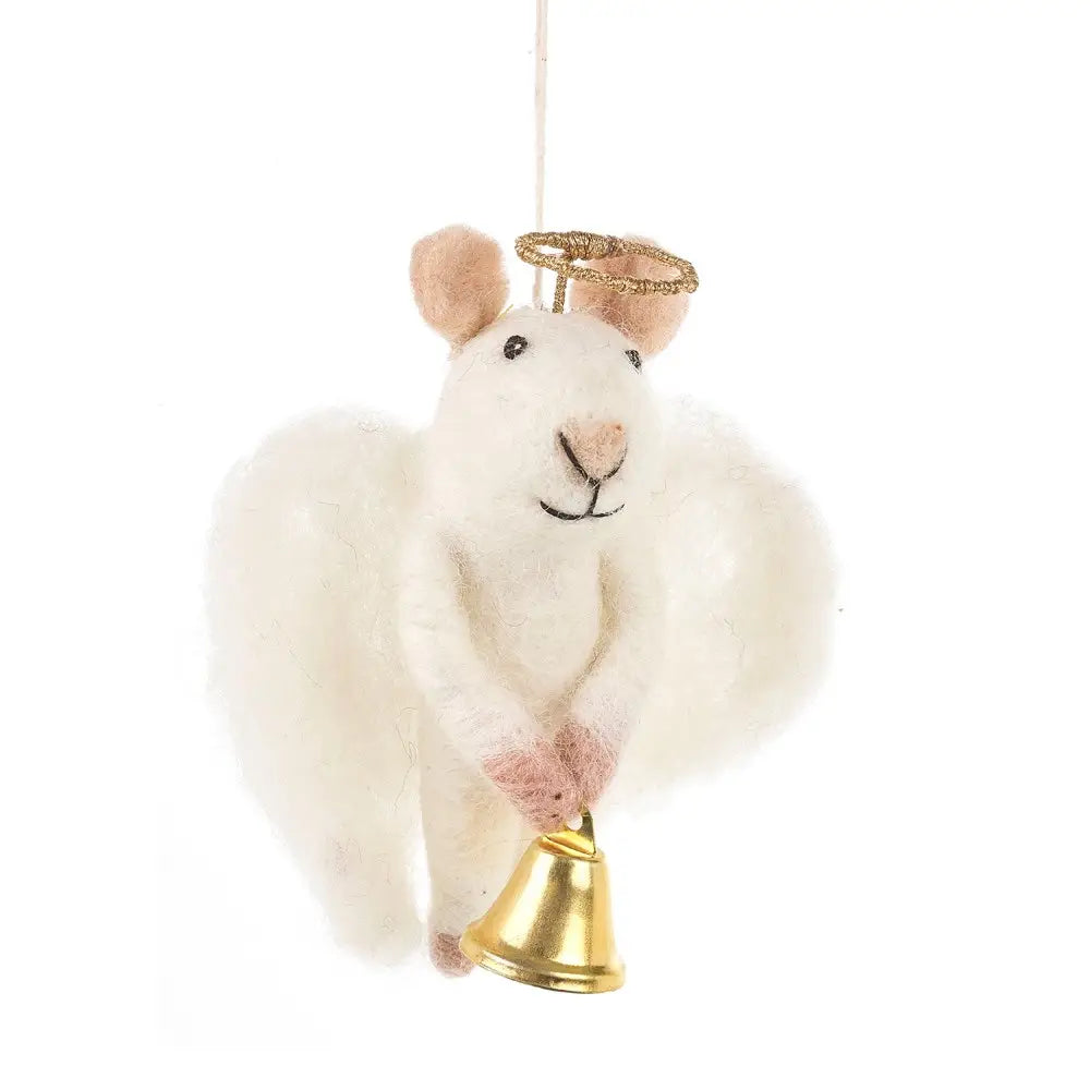 Handmade Angelica Mouse Felt Ornament