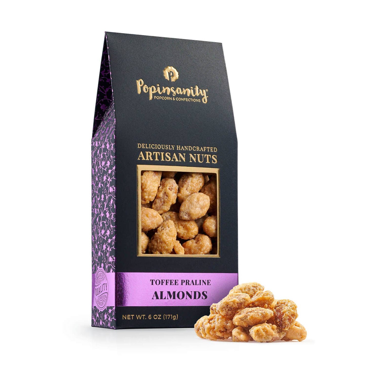 Toffee Praline Almonds | Gourmet Candied Nuts Gift | 6oz Box - r. h. ballard shop & gallery