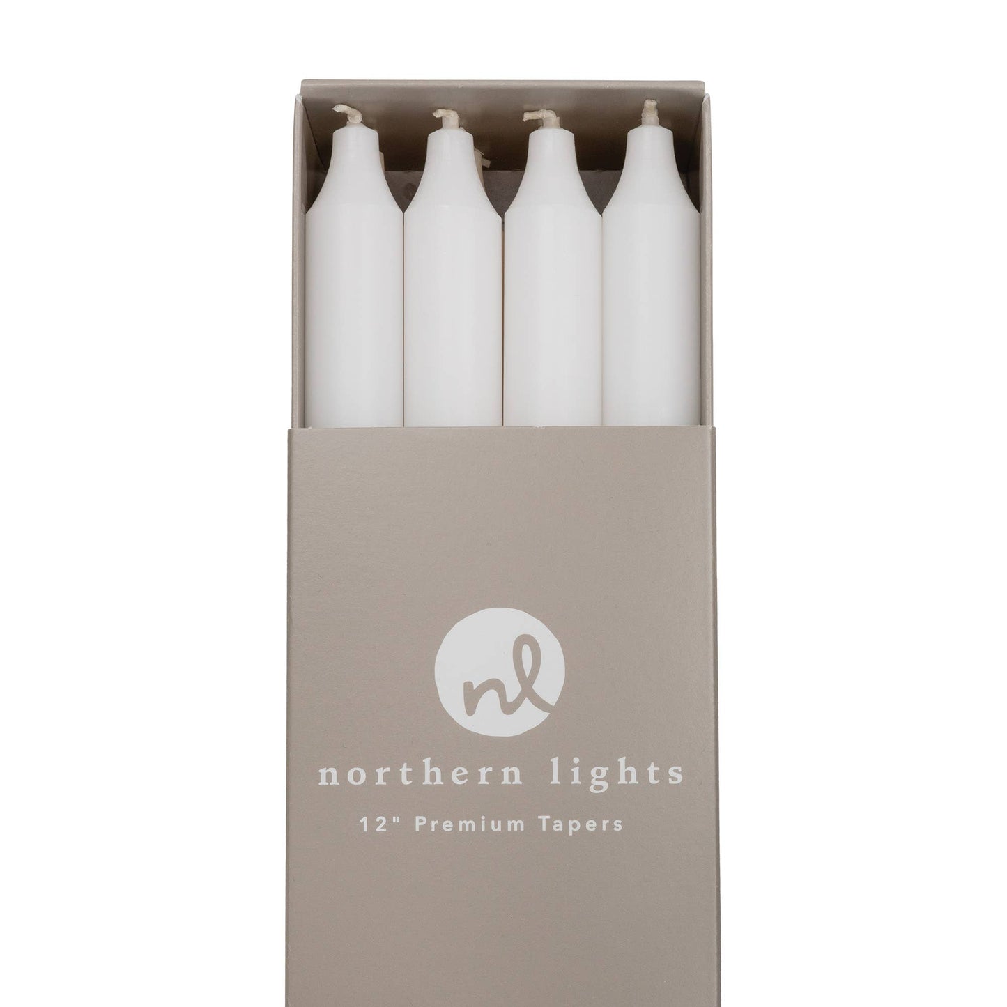 12" Taper Candles - 12pc Box: Sage Green