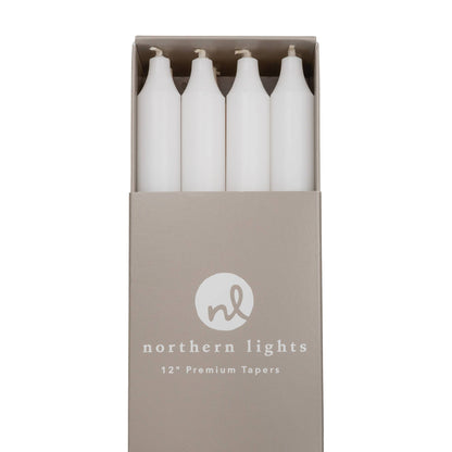 12" Taper Candles - 12pc Box: Sage Green