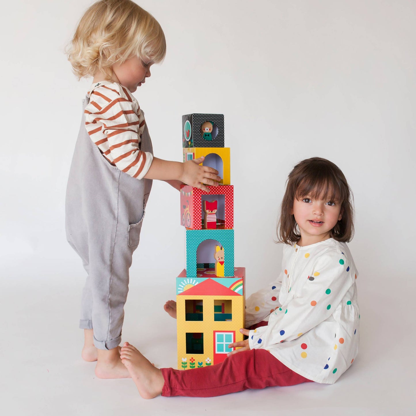 Peek-A-Boo House Stacking Blocks Play Set - r. h. ballard shop & gallery