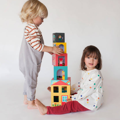 Peek-A-Boo House Stacking Blocks Play Set - r. h. ballard shop & gallery