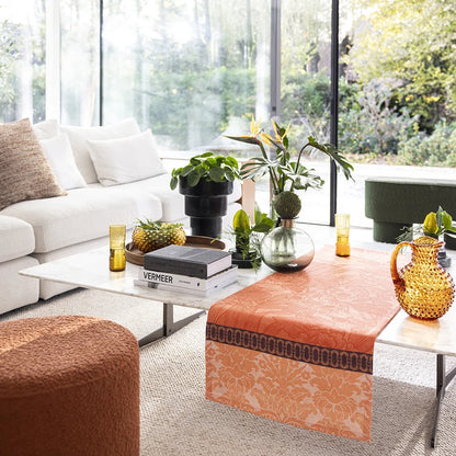 Escapade Tropical Orange LINEN Table Runner, 20 x 59