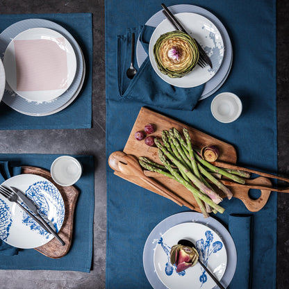 NEW! Vegetal Mood Blue Coated Tablecloth