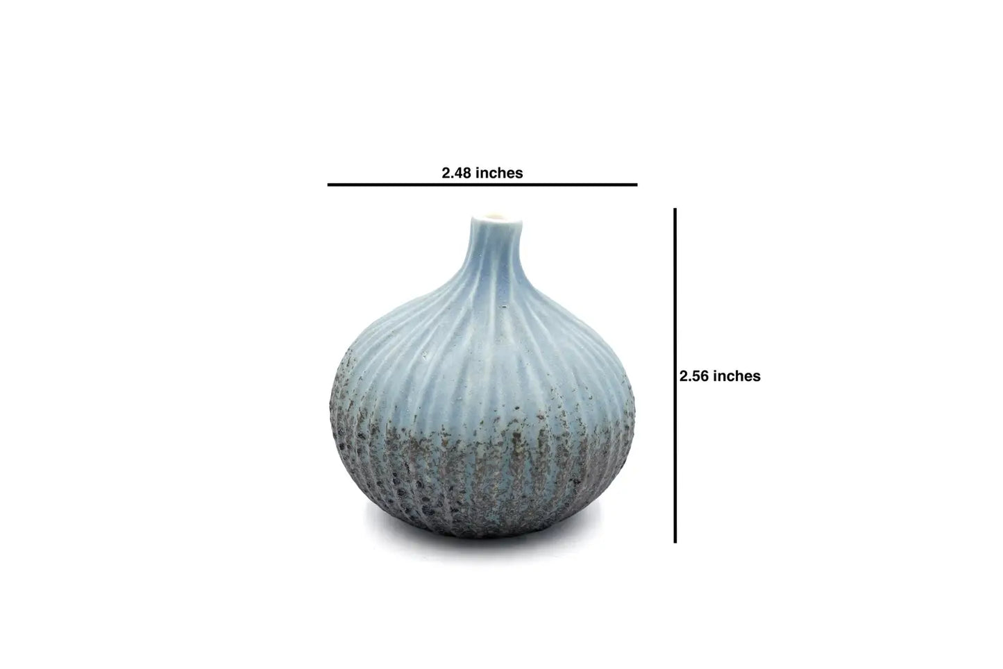 Congo Blue Texture  Porcelain Bud Vase