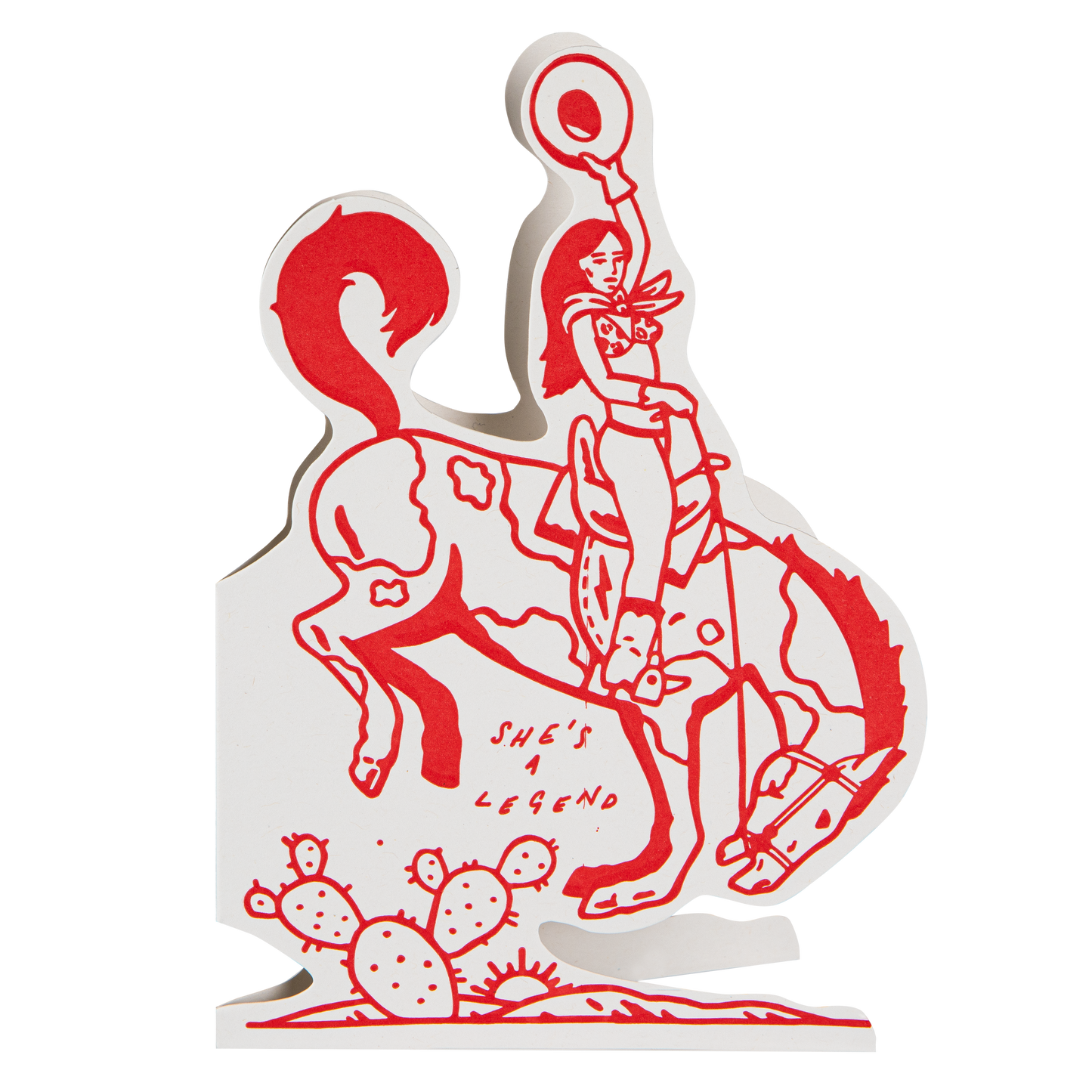 She's A Legend Cowgirl | Cut-Out - Greeting Card - r. h. ballard shop & gallery