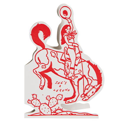 She's A Legend Cowgirl | Cut-Out - Greeting Card - r. h. ballard shop & gallery