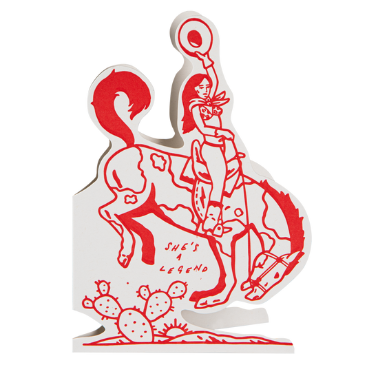 She's A Legend Cowgirl | Cut-Out - Greeting Card - r. h. ballard shop & gallery
