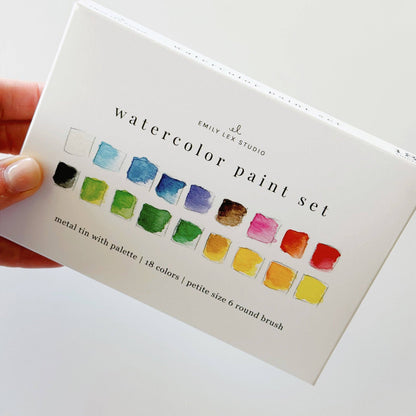 Watercolor Paint Set 18 Colors with Brush - r. h. ballard shop & gallery