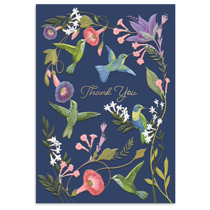 Thank You Boxed Note Cards - Hummingbirds