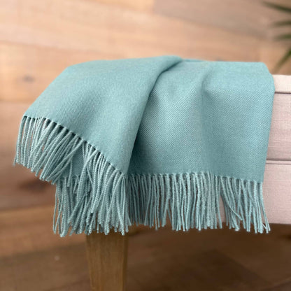 Baby Alpaca Throw - Sea Glass