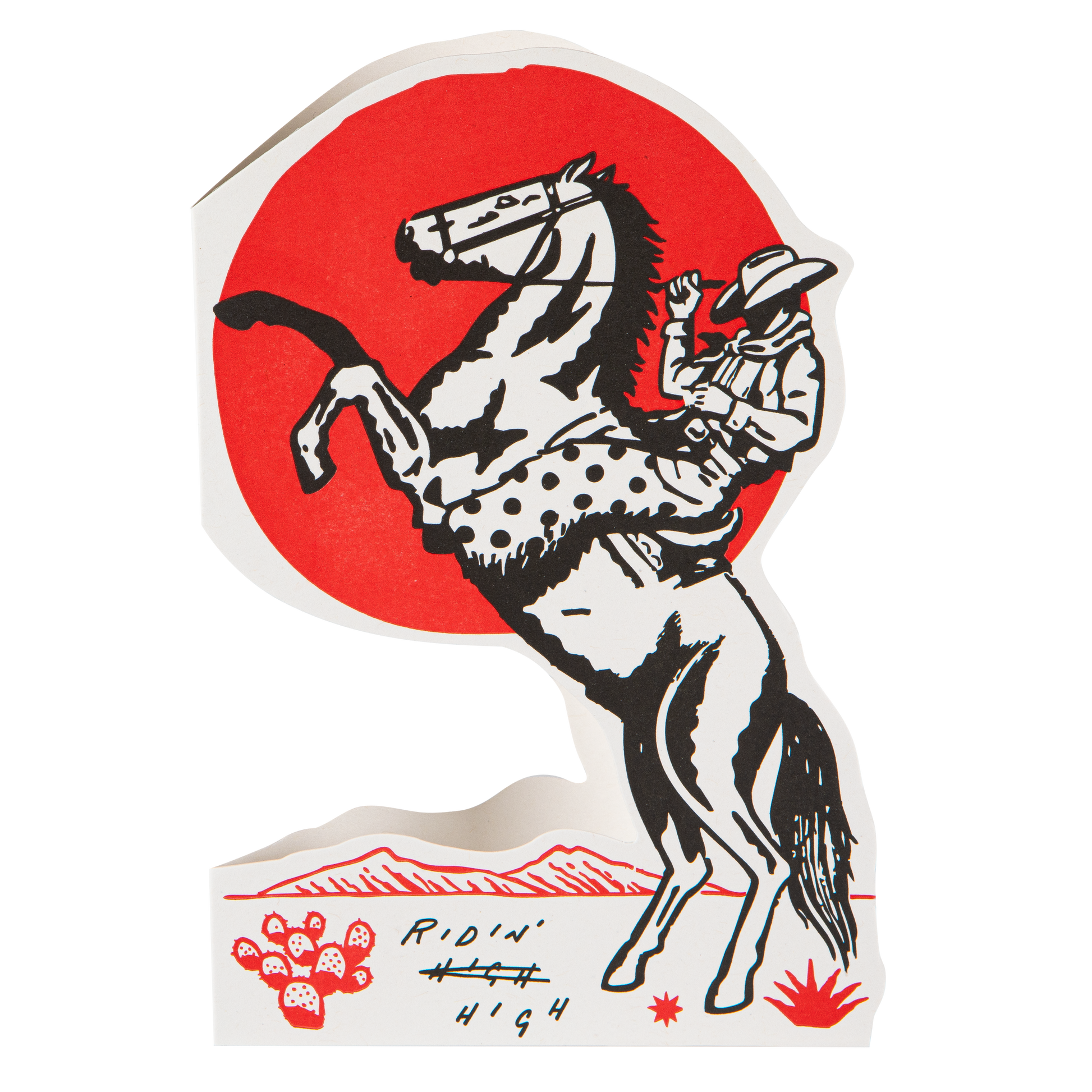 Ridin' High Cowboy | Cut-Out - Greeting Card - r. h. ballard shop & gallery