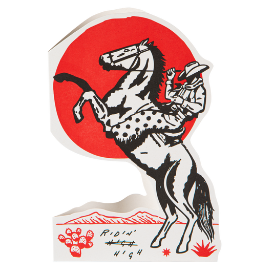 Ridin' High Cowboy | Cut-Out - Greeting Card - r. h. ballard shop & gallery
