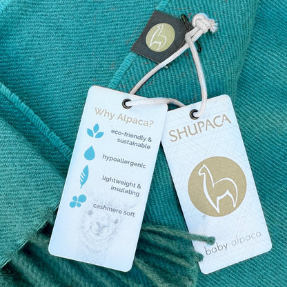 100% Baby Alpaca Wrap/Throw- Jade - r. h. ballard shop & gallery