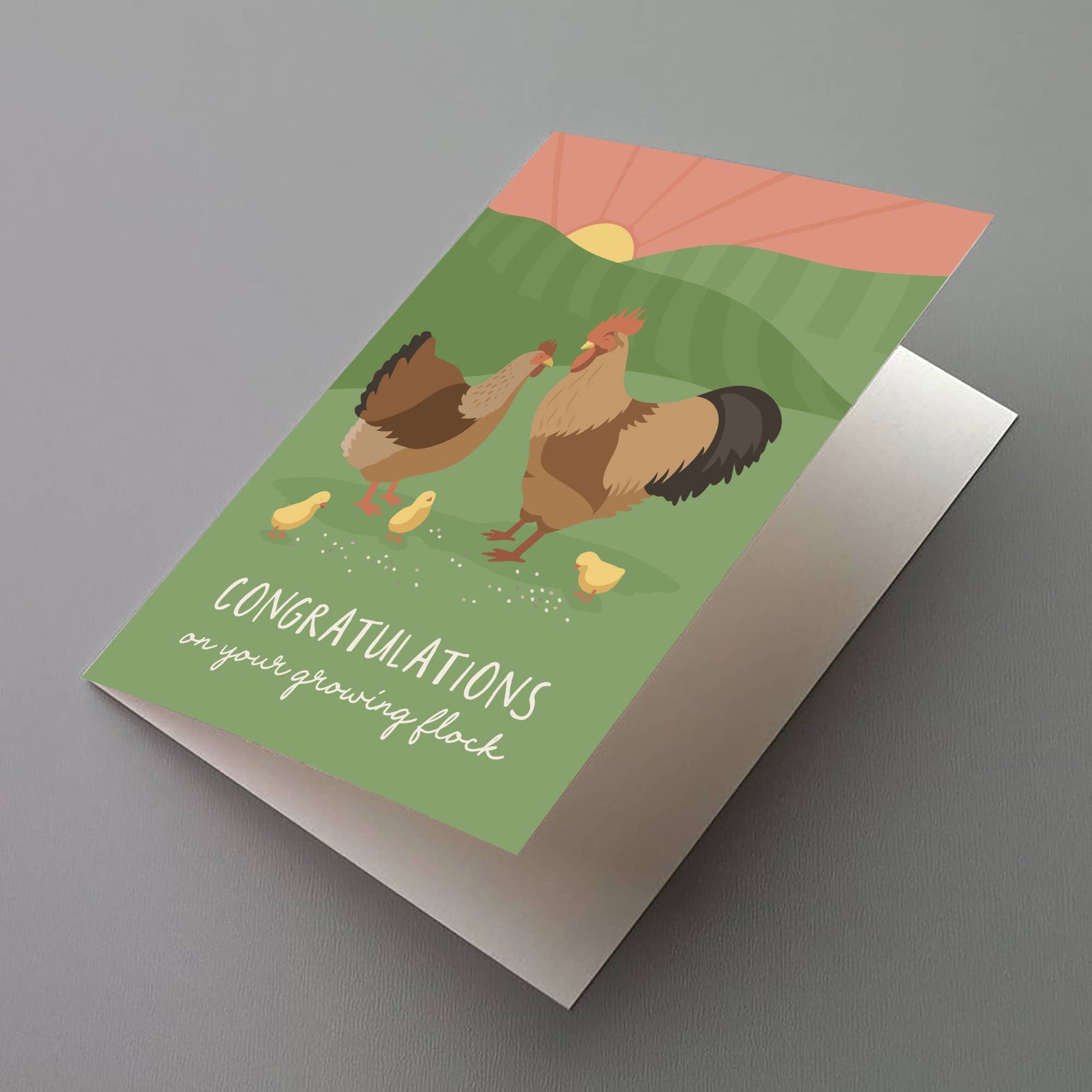 Growing Flock - New Baby Card - Cute Baby Shower Card - r. h. ballard shop & gallery