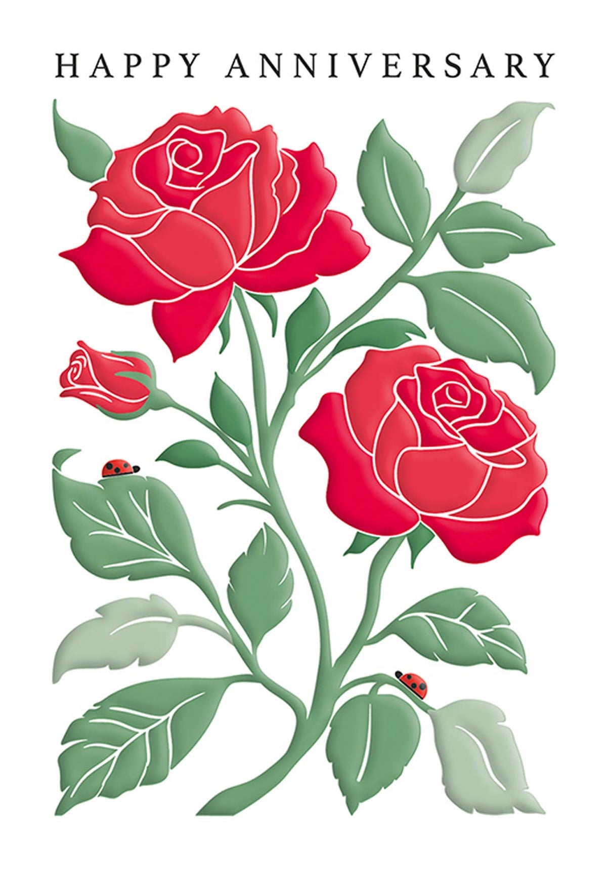 ANNIVERSARY ROSES GREETING CARD ROSANNA ROSSI - r. h. ballard shop & gallery