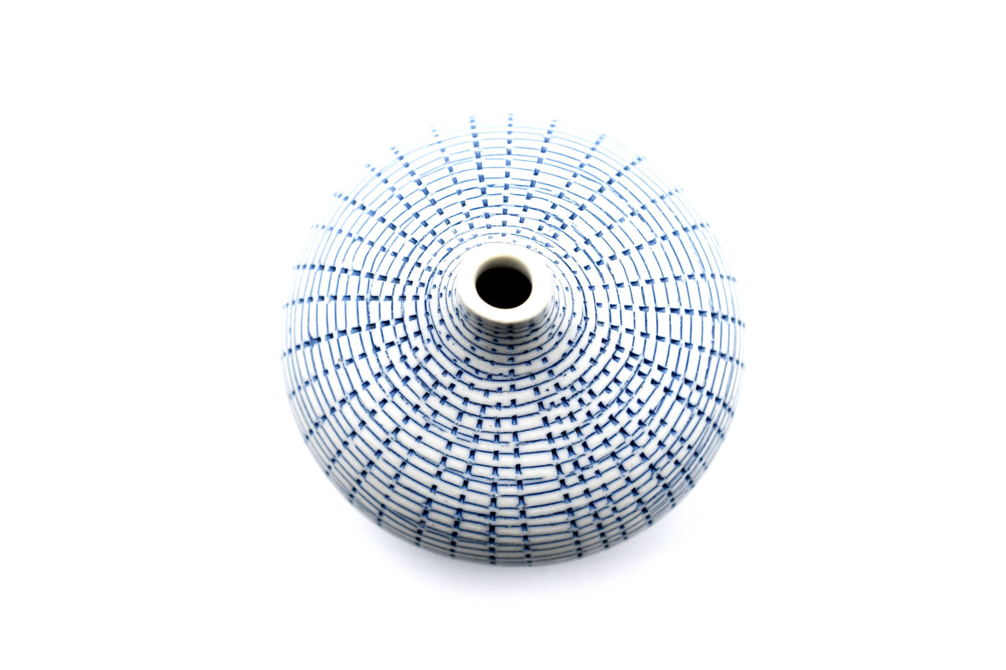 CONGO S-Basket Weave Porcelain Bud Vase