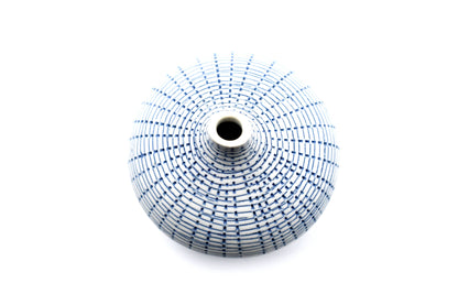 CONGO S-Basket Weave Porcelain Bud Vase