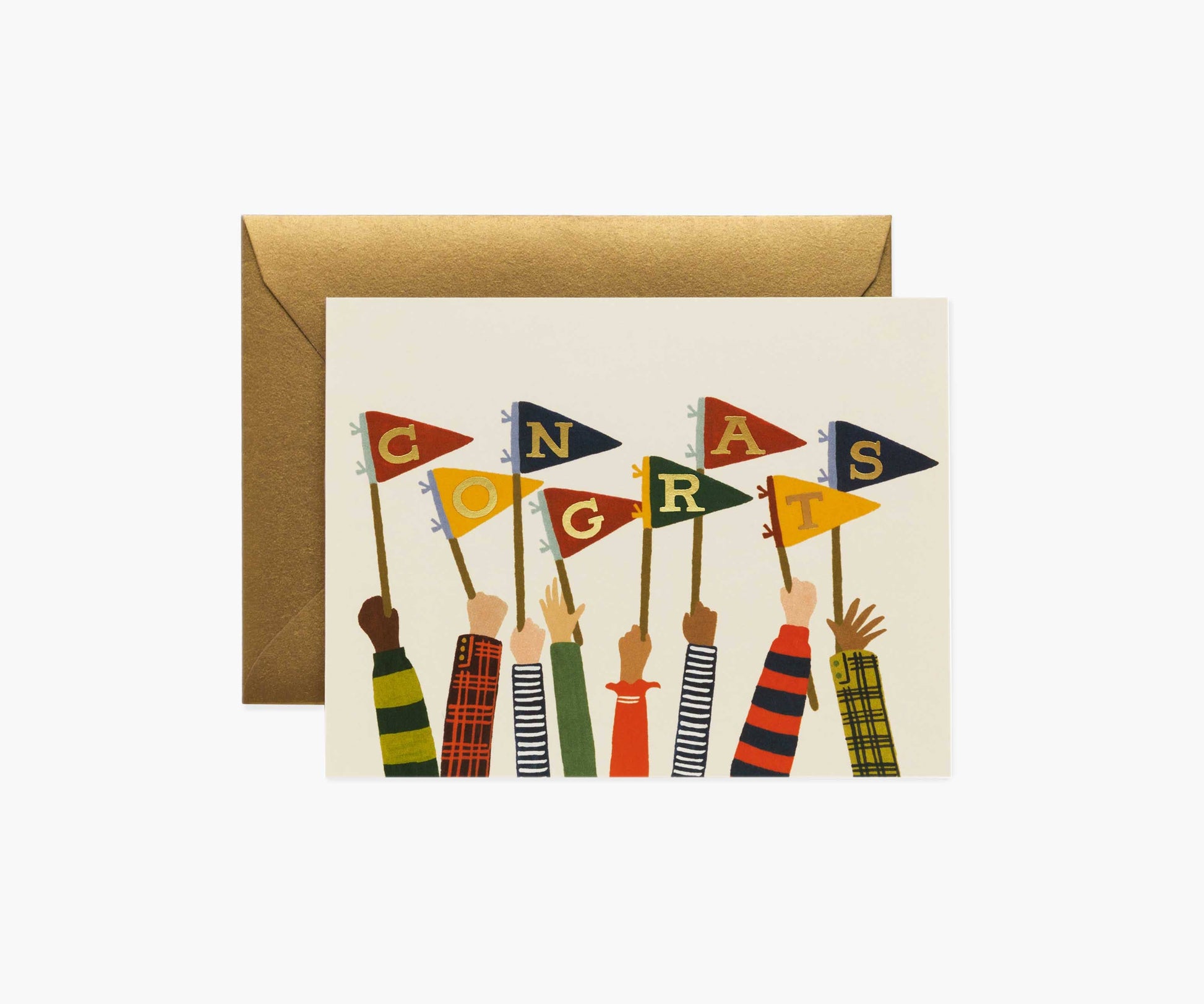 Congrats Pennants Card - r. h. ballard shop & gallery