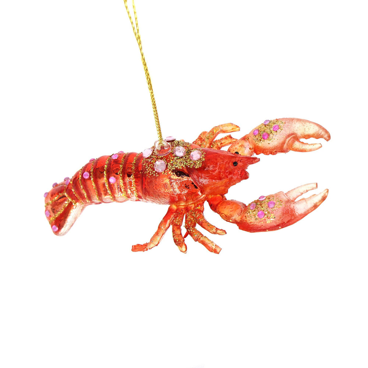 Red Lobster Glass Ornament