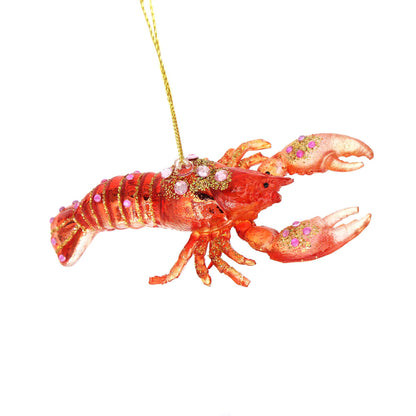 Red Lobster Glass Ornament