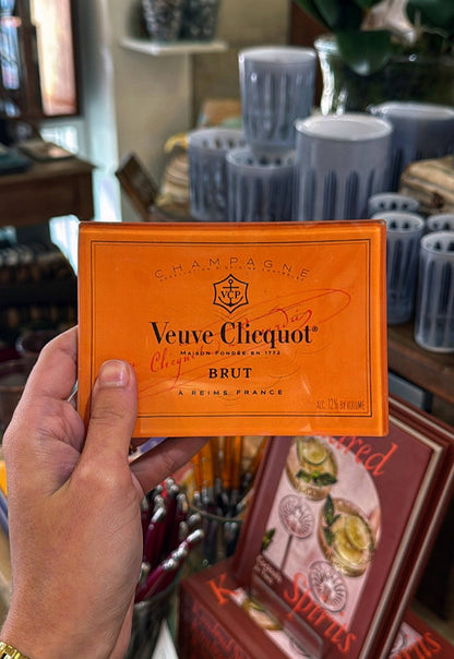 Veuve Clicquot Decoupage Glass Tray | 6 Sizes, NYC-Made: Orange (Brut) / 4"X 6" - r. h. ballard shop & gallery