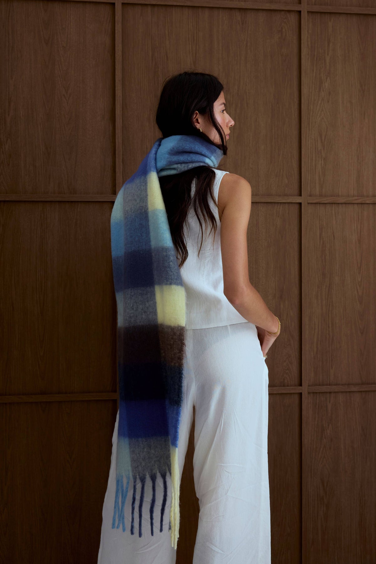 The Reykjavik Scarf - 100% Recycled - Blue Yellow